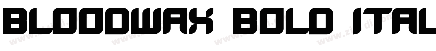 BloodWax Bold Italic字体转换